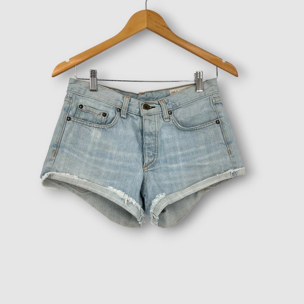 Rag & Bone Light Wash Denim Cutoff Shorts Size 24